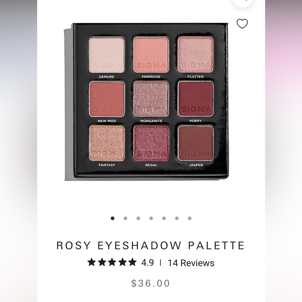 Sigma Beauty Rosy Eyeshadow Palette